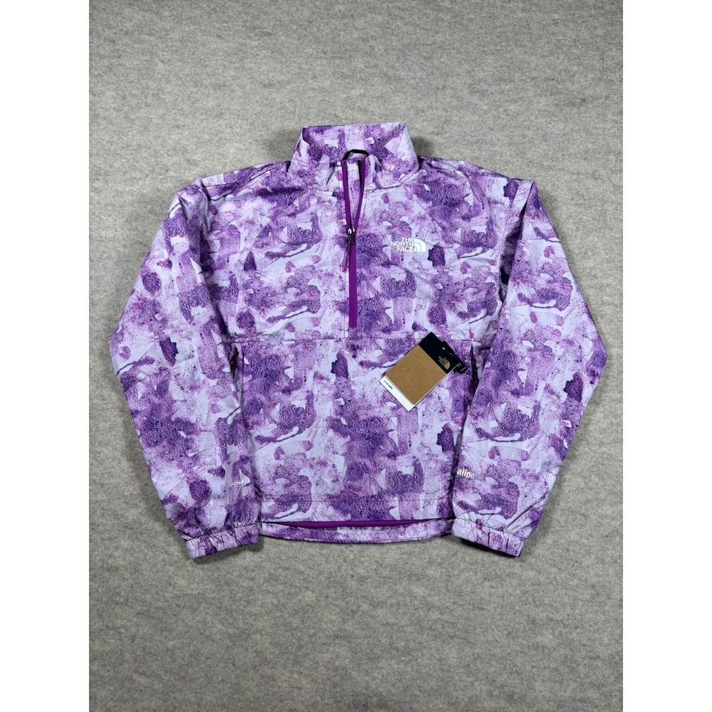 NEW The North Face Hydrenaline WindWall Pullover Jacket Purple Abstract Small - Picture 2 of 8